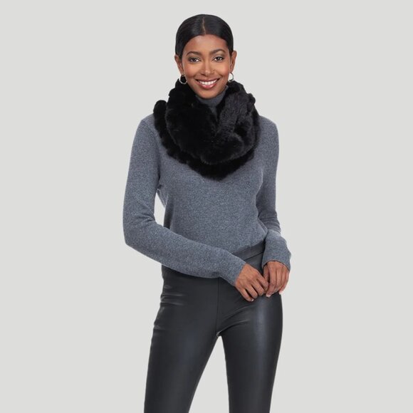 Gorski Mink Infinity Scarf with Ruffles